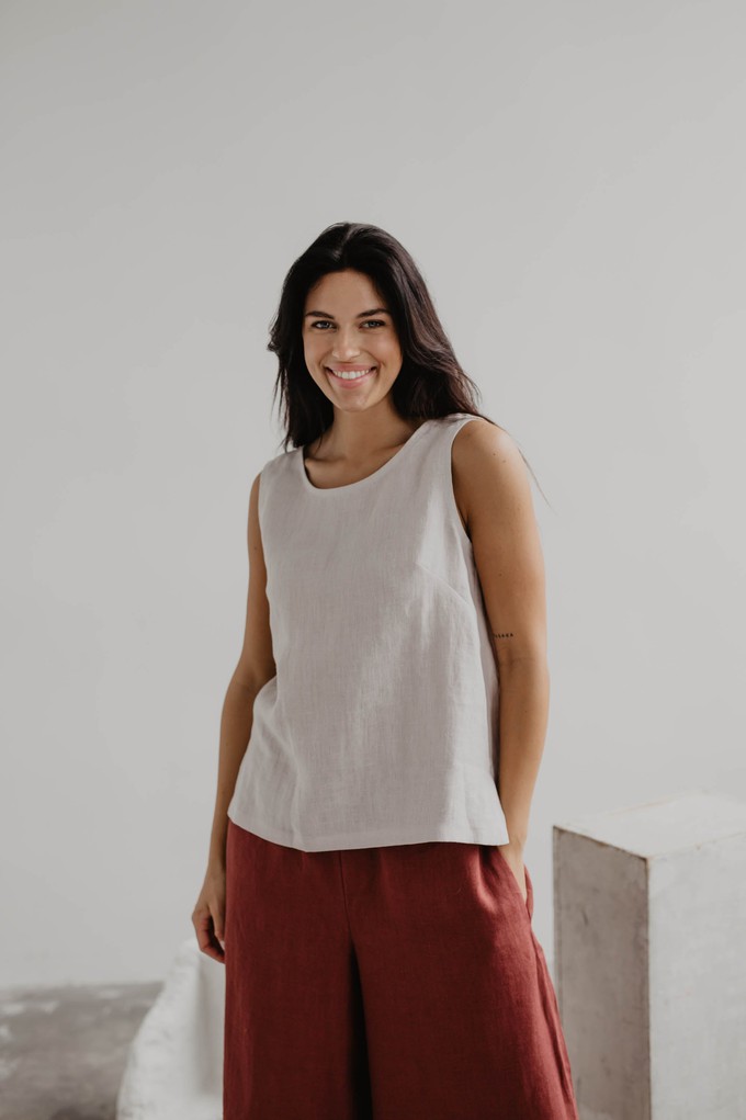 COLETTE top in Cream from AmourLinen