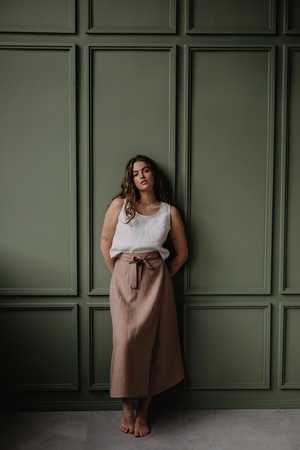 IRIS skirt in Rosy Brown from AmourLinen
