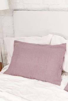 Linen pillowcase in Dusty Rose via AmourLinen