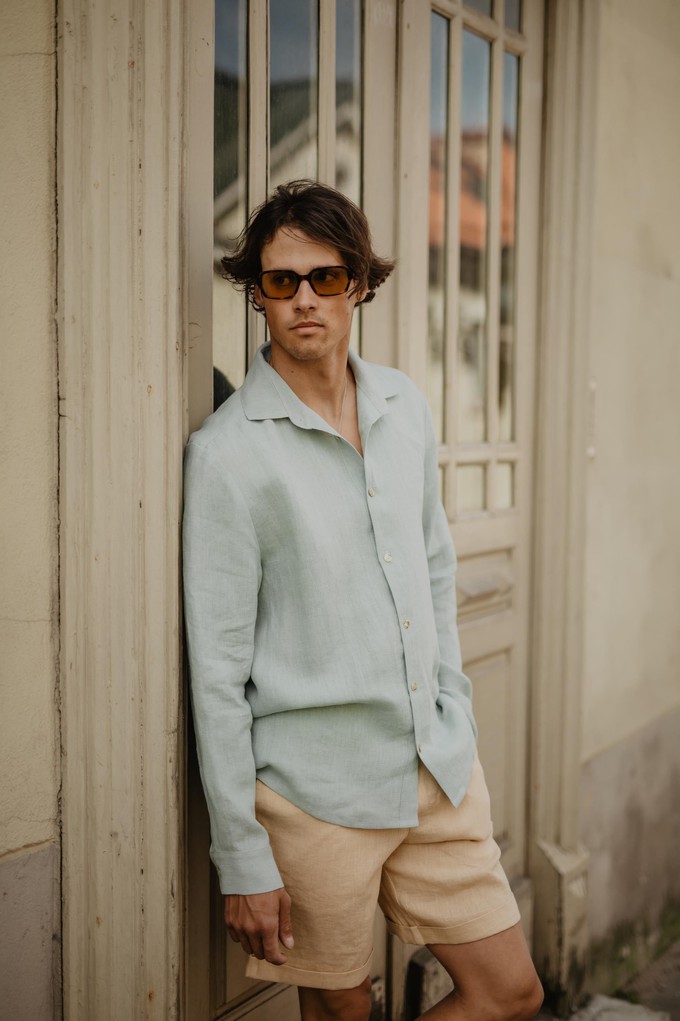 HECTOR shirt in Sage Green from AmourLinen
