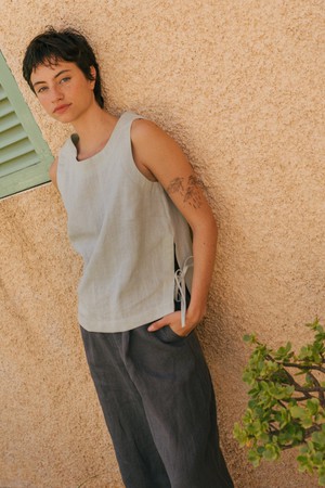 ROSIE top in Sage Green from AmourLinen