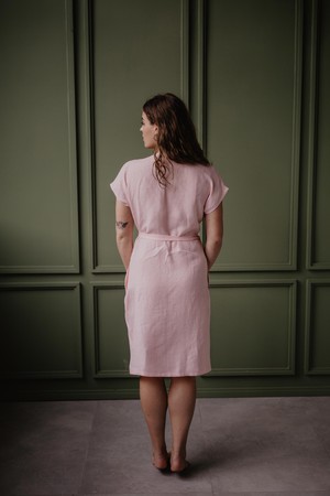 Linen dress OLIVIA in Cotton Candy size 1  | sale from AmourLinen