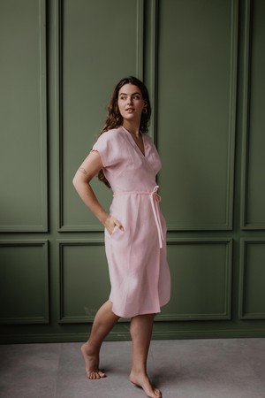 Linen dress OLIVIA in Cotton Candy size 1  | sale from AmourLinen