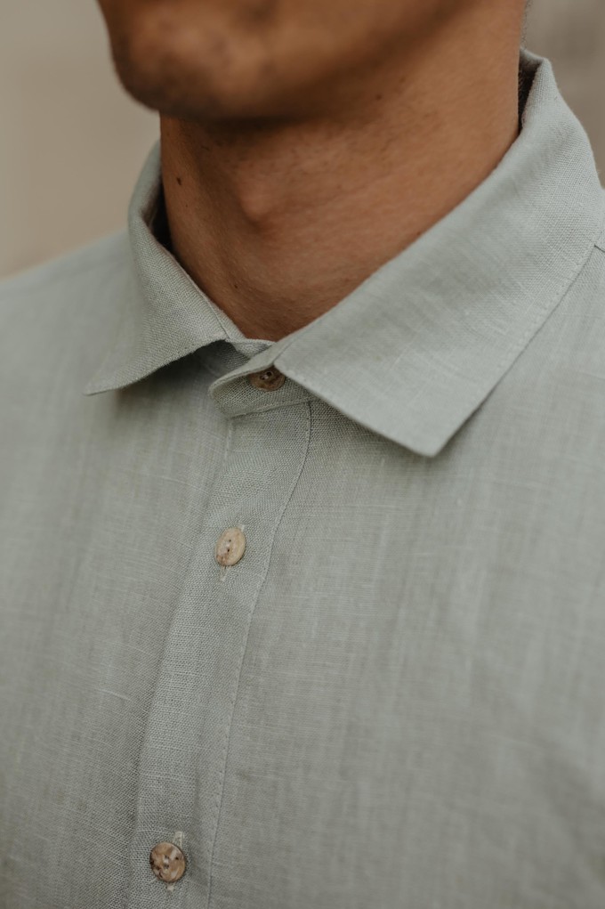HECTOR shirt in Sage Green from AmourLinen