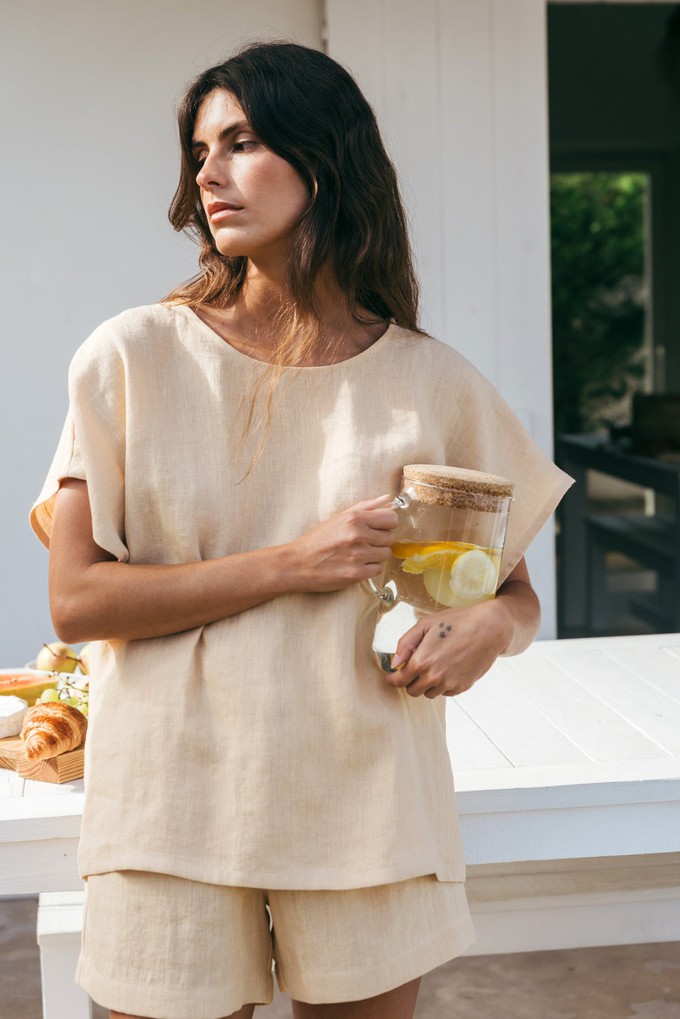 Pajama set CLOUD NINE in Mustard from AmourLinen