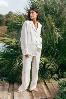 Pajama set NIGHTLY in White via AmourLinen