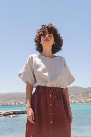 PORTO top in Cream from AmourLinen