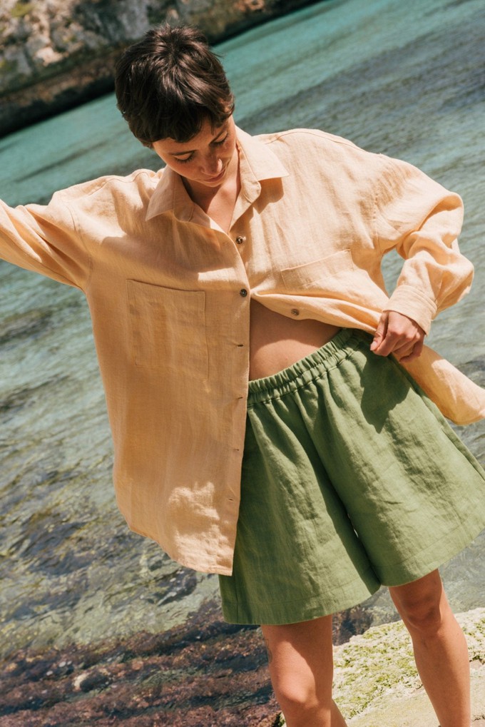 BETTY shorts in Sage Green | sale from AmourLinen