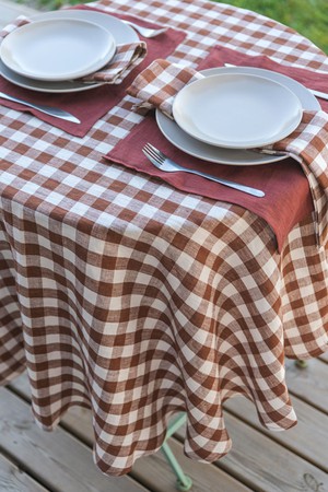 Linen placemats set of 2 in Terracotta from AmourLinen Linen placemats set of 2 in Terracotta from AmourLinen