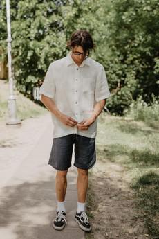 HERMES shorts in Charcoal via AmourLinen