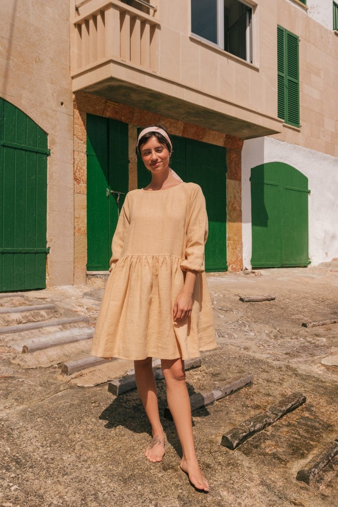 SOFIA dress in Mustard from AmourLinen