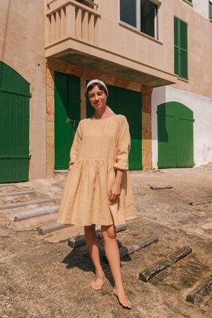 SOFIA dress in Mustard from AmourLinen