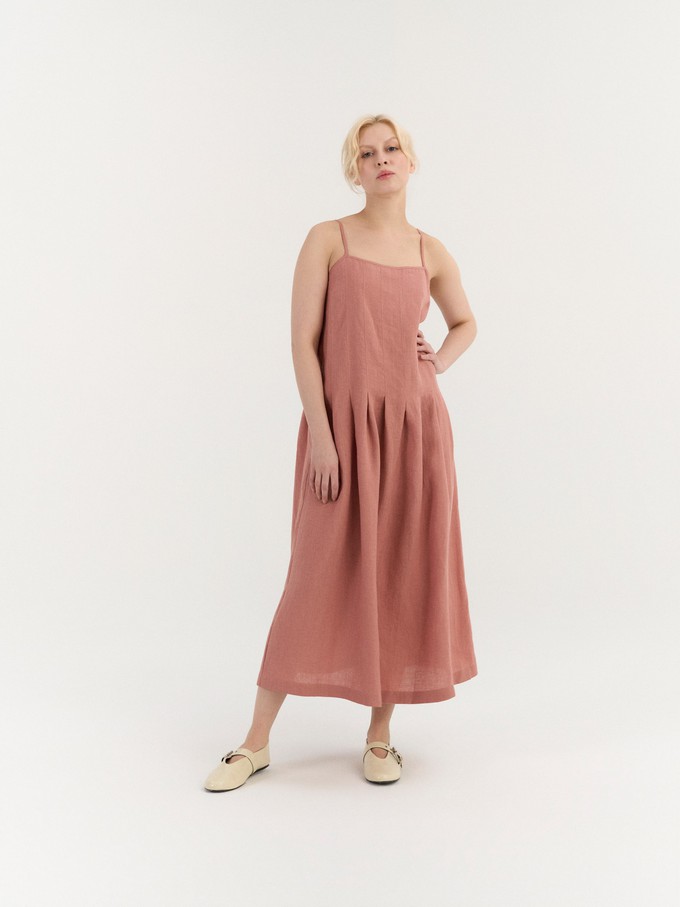 Sarah Pleated Dress from AmourLinen