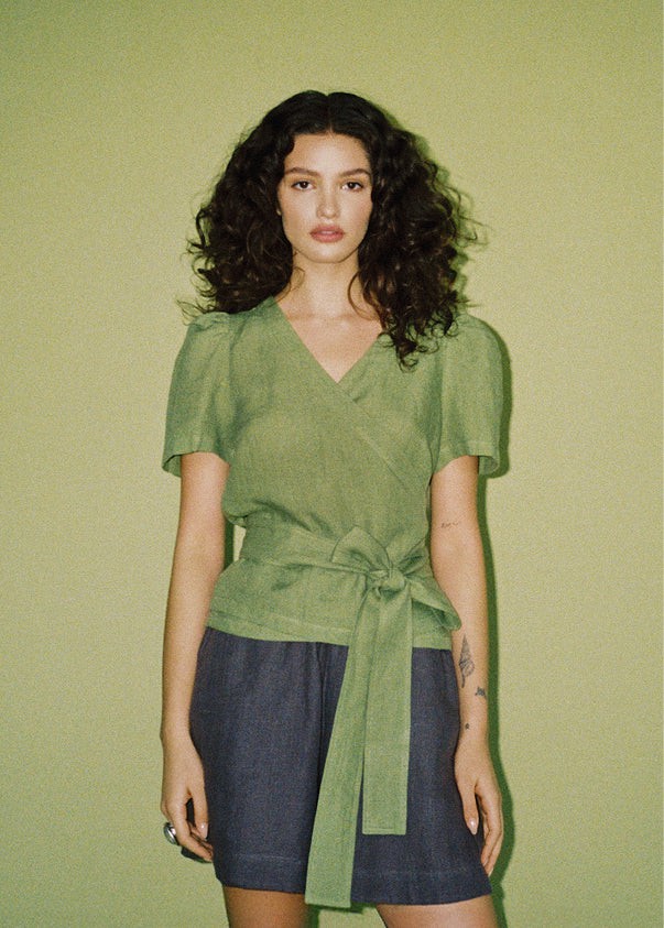 Elisa Wrap Top from AmourLinen
