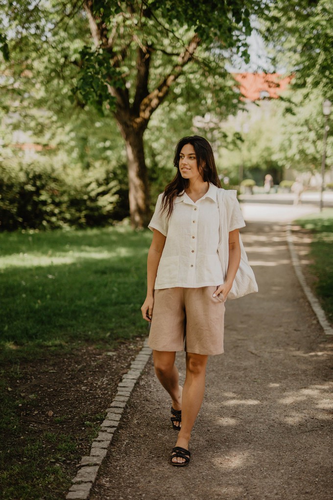 MATILDA shorts in Rosy Brown from AmourLinen