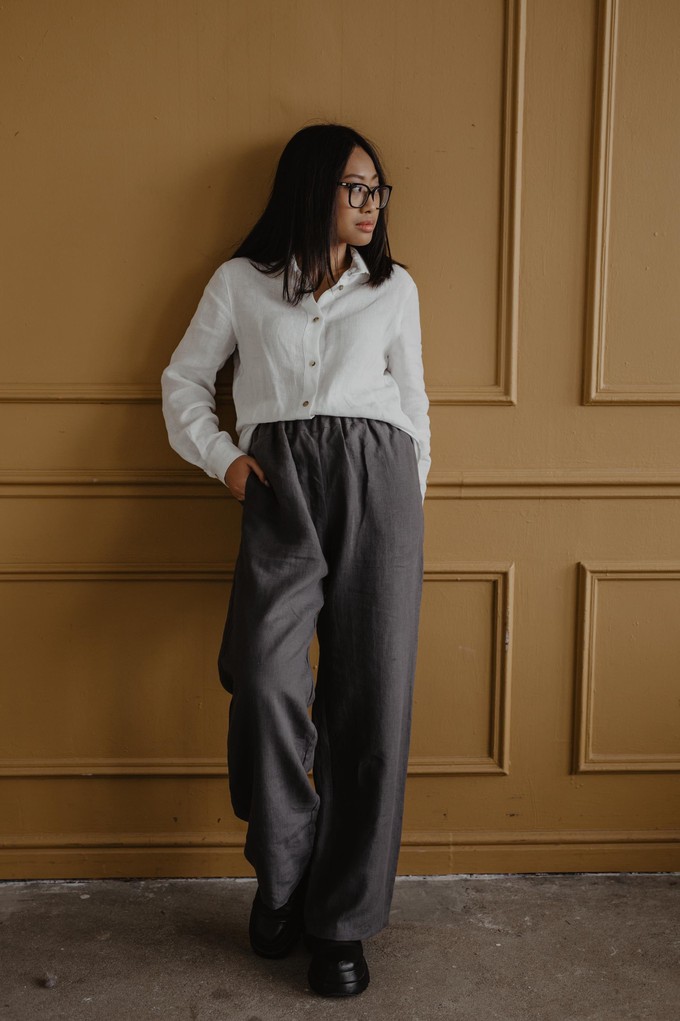 OULU pants in Charcoal from AmourLinen