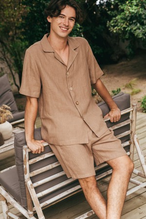 Loungewear set ASPEN in Rosy Brown from AmourLinen