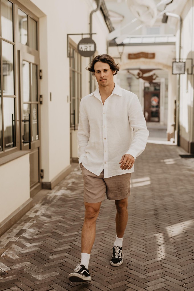 ARES shorts in Rosy Brown from AmourLinen