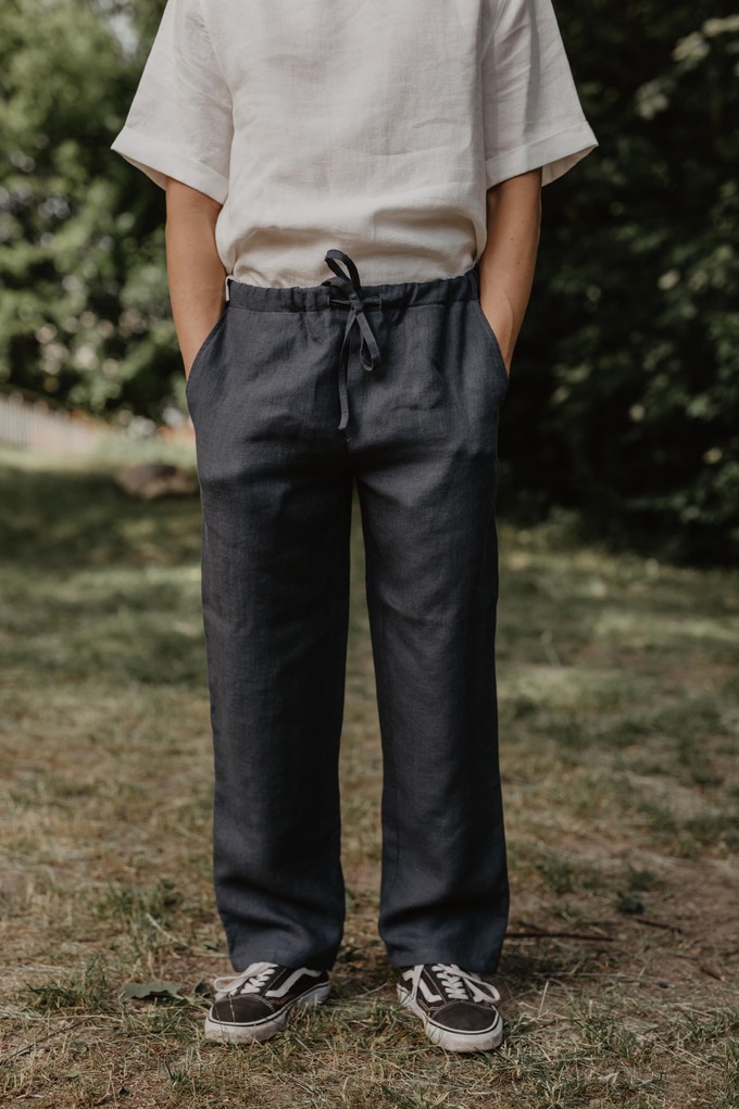 ADONIS pants in Charcoal from AmourLinen