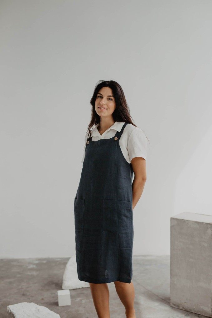 Linen apron dress JADE | ARCHIVE SALE from AmourLinen