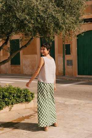 CIARA skirt in Green Gingham from AmourLinen