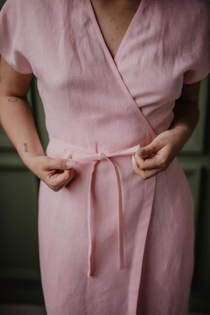 Linen dress OLIVIA in Cotton Candy size 1  | sale from AmourLinen