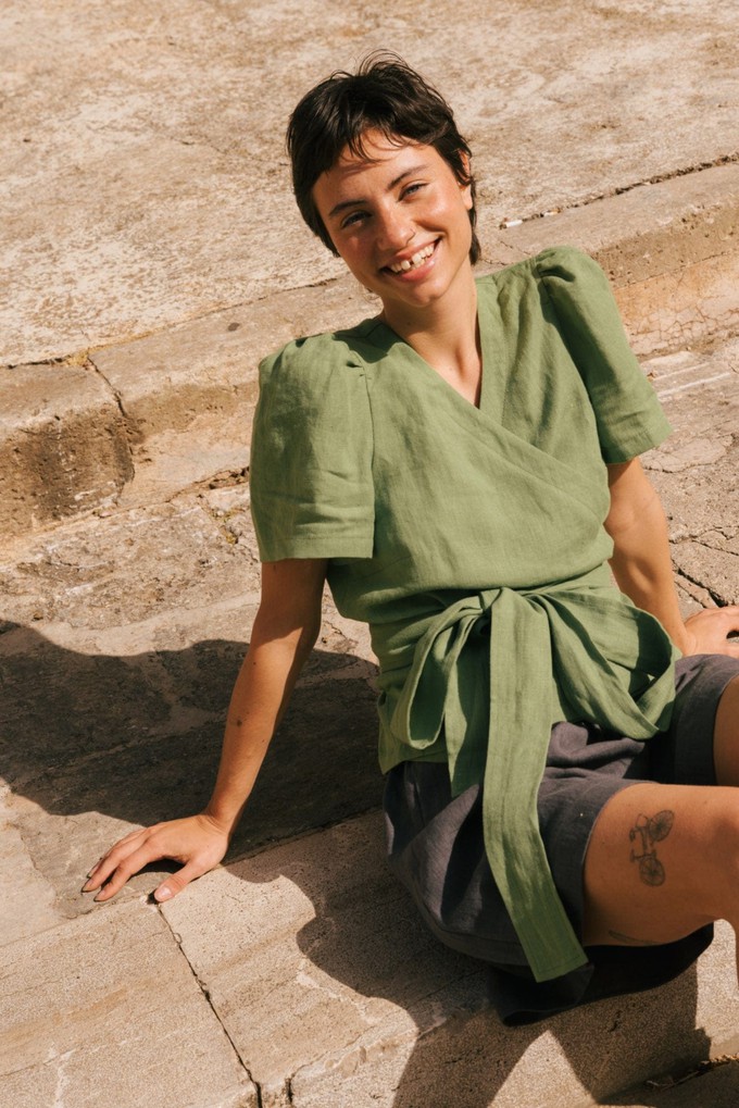 Elisa Wrap Top from AmourLinen