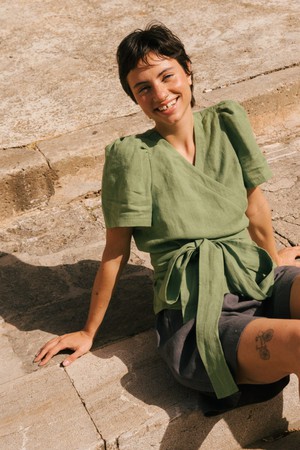 Elisa Wrap Top from AmourLinen