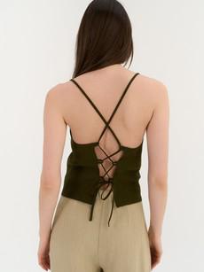 Ava Lace-Back Top via AmourLinen
