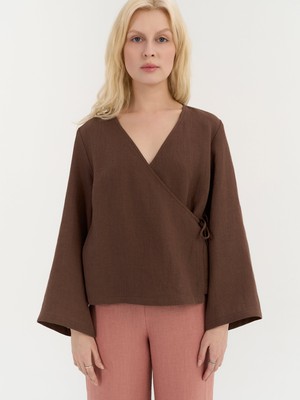Adele Wrap Top from AmourLinen