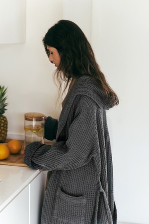 Waffle SNUGGLE linen bathrobe | ARCHIVE SALE from AmourLinen
