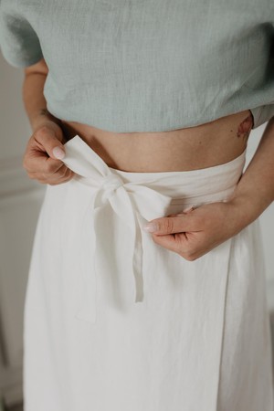 Linen wrap skirt IRIS from AmourLinen