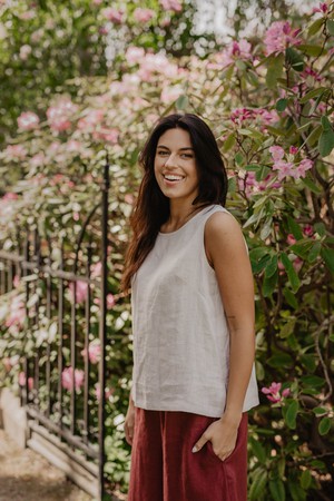 COLETTE top in Cream from AmourLinen