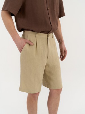 Marco Pleated Shorts from AmourLinen