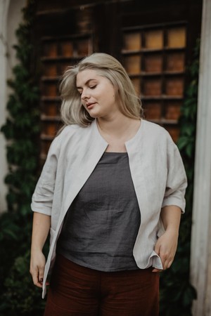 KYIV jacket in Cream from AmourLinen