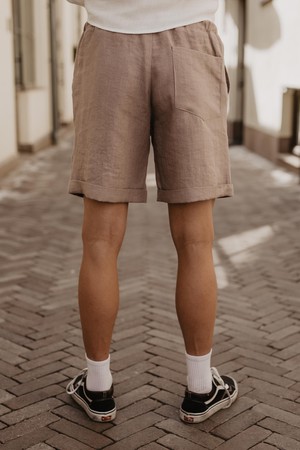 ARES shorts in Rosy Brown from AmourLinen
