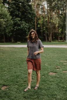 MATILDA shorts in Terracotta | sale via AmourLinen