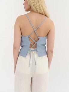 Ava Lace-Back Top via AmourLinen