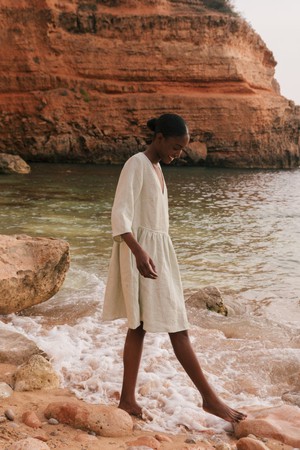 DAPHNE dress in Sage Green from AmourLinen