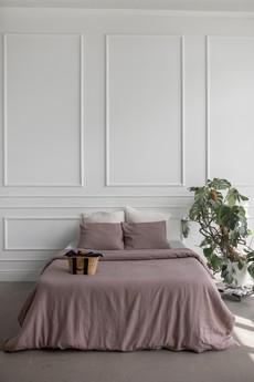 Linen bedding set in Rosy Brown via AmourLinen