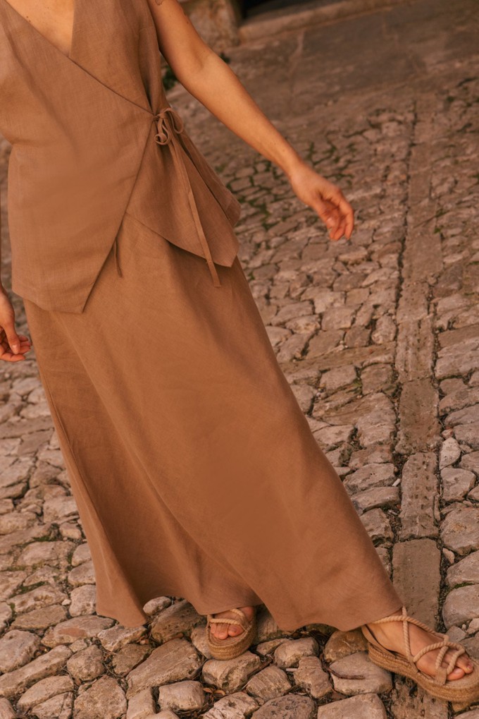 Ciara linen slip skirt from AmourLinen
