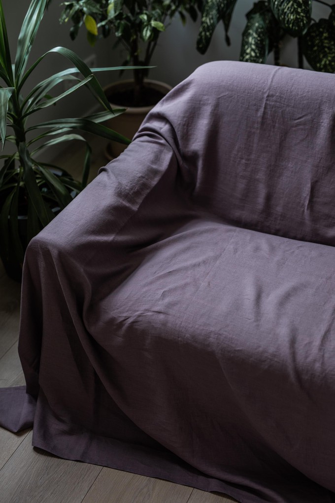 Linen flat sheet in Dusty Lavender from AmourLinen