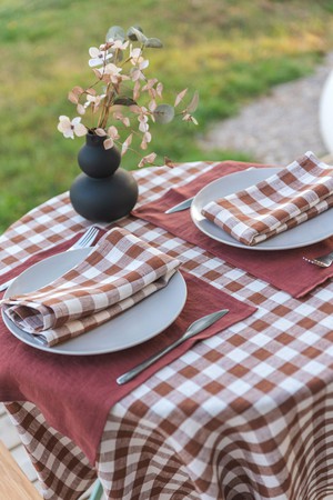 Linen placemats set of 2 in Terracotta from AmourLinen Linen placemats set of 2 in Terracotta from AmourLinen
