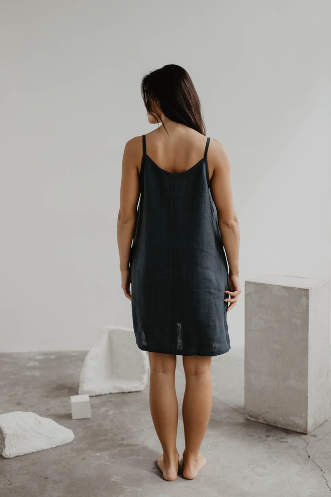 ZOE dress in Charcoal from AmourLinen