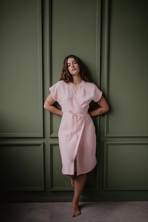 Linen dress OLIVIA in Cotton Candy size 1  | sale from AmourLinen
