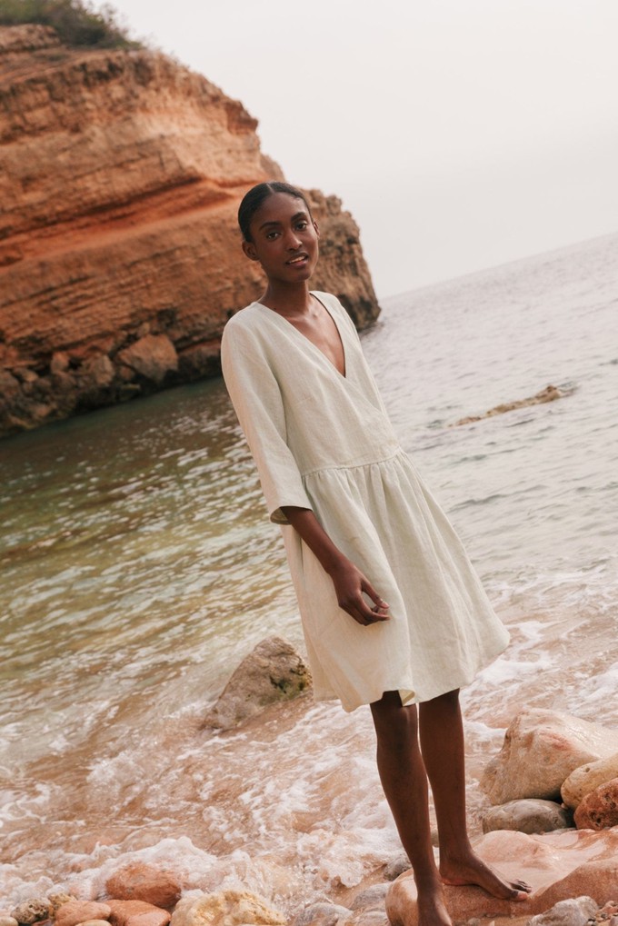 DAPHNE dress in Sage Green from AmourLinen