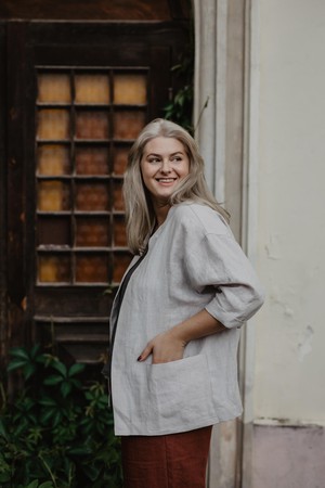 KYIV jacket in Cream from AmourLinen
