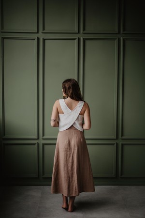 IRIS skirt in Rosy Brown from AmourLinen
