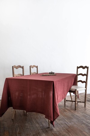 Linen tablecloth in Terracotta from AmourLinen