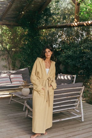 Women’s Waffle Bathrobe from AmourLinen